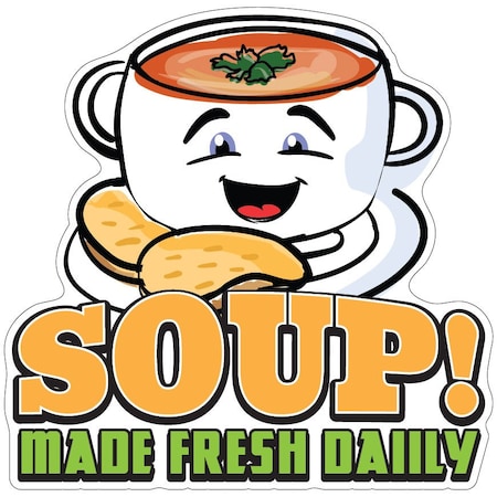 Signmission Soup Decal Concession Stand Food Truck Sticker, 12" x 4.5", D-DC-12 Soup19 D-DC-12 Soup19